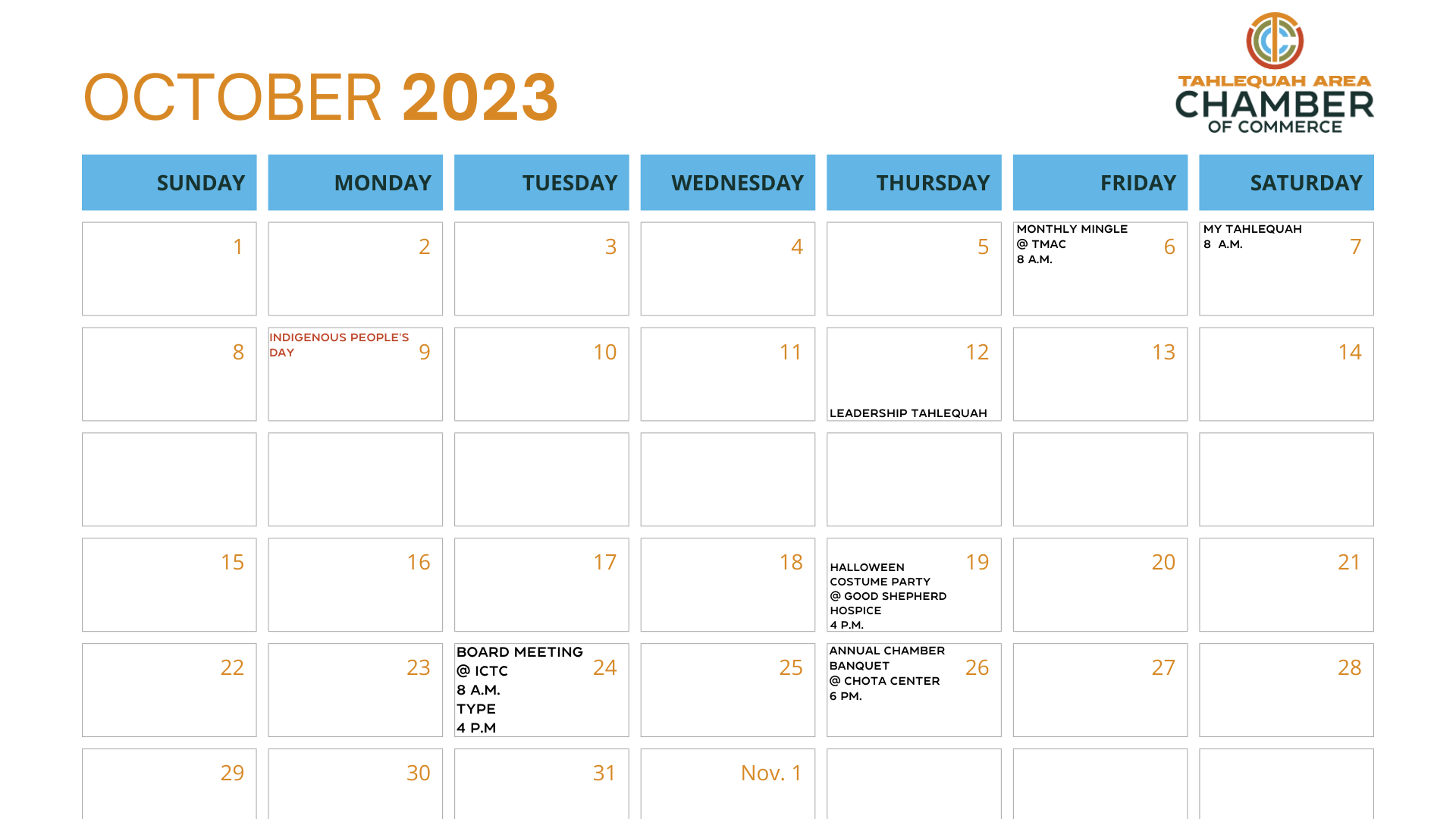 Monthly Calendar