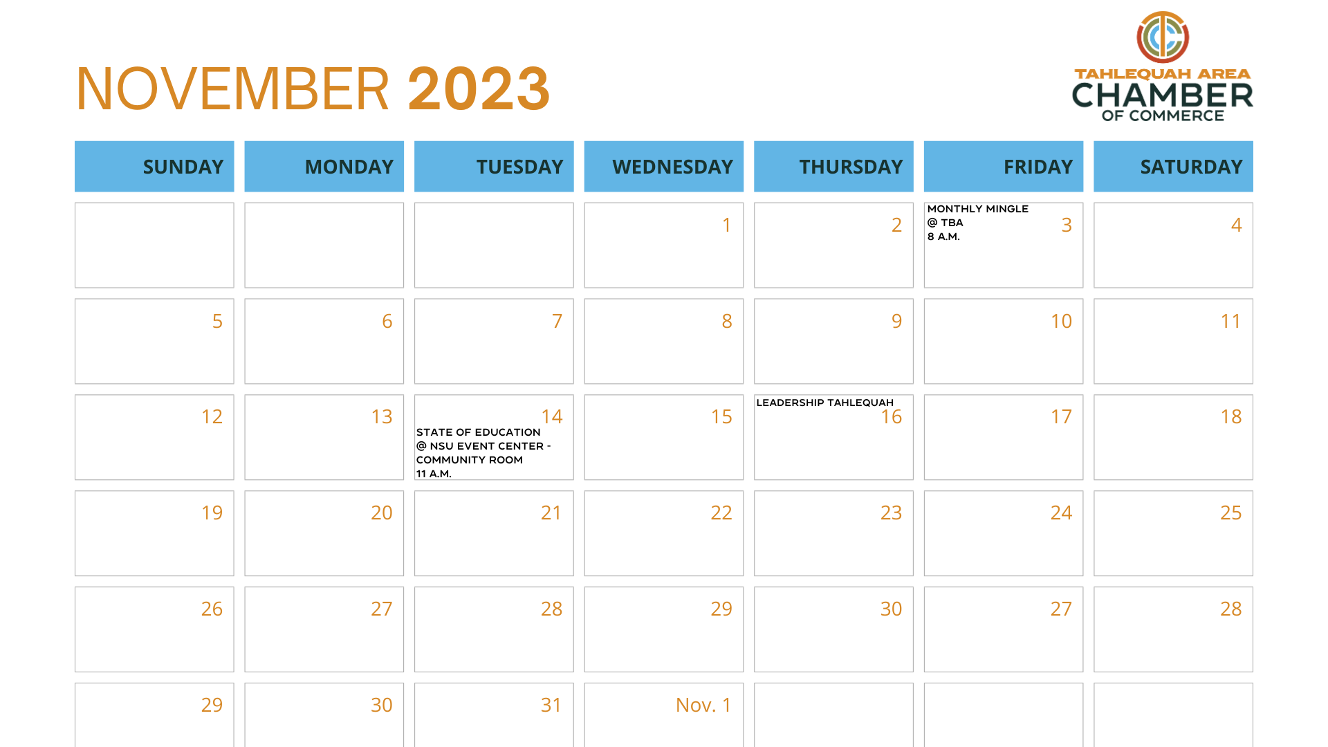Monthly Calendar